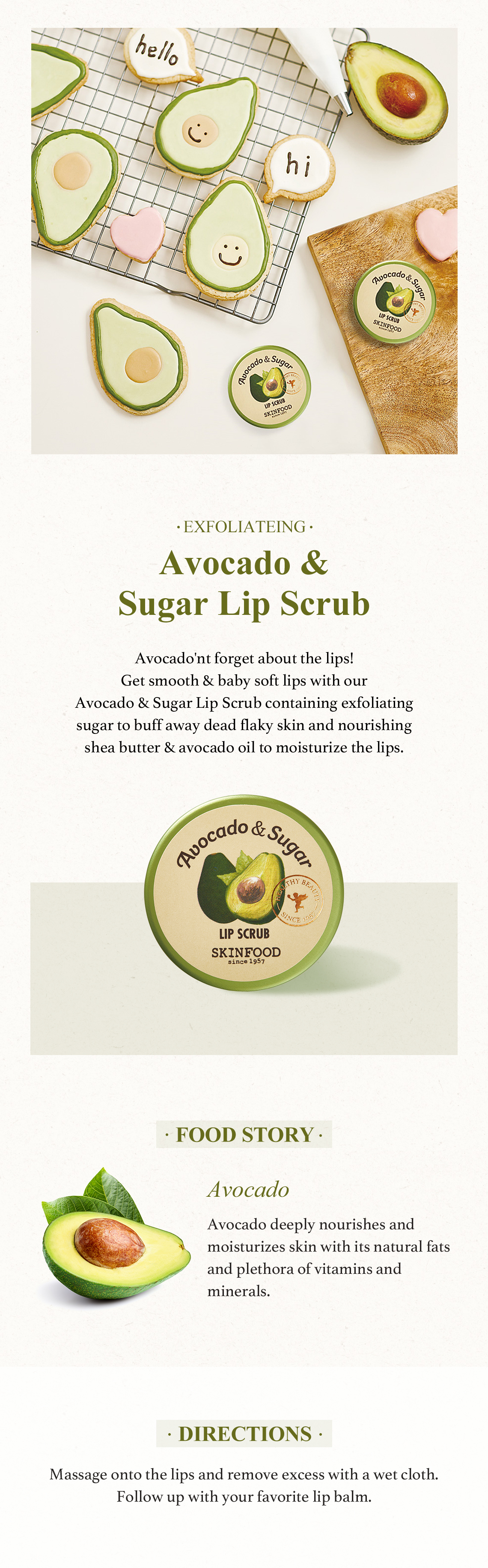Avocado & Sugar Lip Scrub